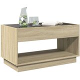 vidaXL Stolić s beskonačnim LED svjetlima boja hrasta 90x50x50 cm | shoptok.hr