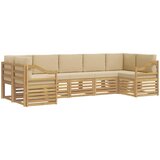  Sekcijska garnitura 7 pcs Bijela i bež 304 x 126,5 x 73 cm | Eponuda.com