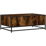 vidaXL Stolić za kavu boja dimljenog hrasta 90x57x35 cm drvo i metal | shoptok.hr