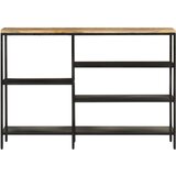  The Living Store Konzolna mizica 110x30x75 cm trd neobdelan mangov les in železo - Konzolna Mizica, (21502288) | Shoptok.si