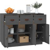  Komoda siva 100 x 40 x 75 cm od masivne borovine | shoptok.hr