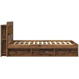  Okvir kreveta s pohranom s uzglavljem Staro drvo 120 x 190 cm | Eponuda.com
