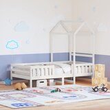 Furnova Posteljni okvir s streho bel 90x190 cm trdna borovina, (21936639) Cene
