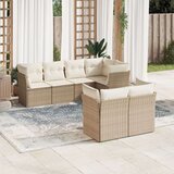vidaXL 7-dijelni set vrtnih sofa od poliratana s jastucima bež | shoptok.hr