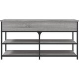  Klupa za cipele siva boja hrasta 100x42,5x50 cm drvena | shoptok.hr