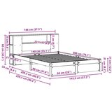 vidaXL Krevet s regalom z knjige bez madraca bijeli 140x200cm borovina | shoptok.hr