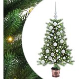 vidaXL Božično drevo med 150 LED z stojalom Zelena 90 cm PE | Shoptok.si