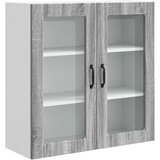  Zidni stakleni ormarić PORTO Siva Sonoma 80 x 31 x 80 cm | Eponuda.com