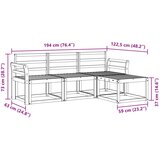  Set vanjskih sofa 4 pcs Bijela 194 x 122,5 x 73 cm | Shoptok.si