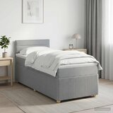  Boxspring krevet s madracem Svjetlosiva 90 x 190 cm Tkanina | shoptok.hr