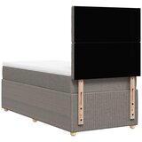  Krevet s oprugama i madracem smeđesivi 100 x 200 cm od tkanine | shoptok.hr