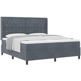 vidaXL Box Spring Postelja z Vzmetnico Temno Siva 180x200 cm Žamet, (22050223) | Shoptok.si