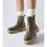 Gemre Green ankle boots on beige sole Giacinta | ePonuda.com