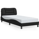 vidaXL Posteljni okvir z LED lučkami črn 80x200 cm umetno usnje | Shoptok.si