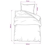  Set posteljine za poplun bijelo-smeđi 140x200 cm pamučni | shoptok.hr