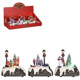  LED božićna ukrasna figura Zimska scena (14 cm x 14 cm x 9 mm, Na baterijski pogon) | shoptok.hr