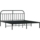 vidaXL Metalni okvir za krevet s uzglavljem crni 180x200 cm | shoptok.hr