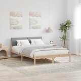  Okvir kreveta s uzglavljem Smeđa i svijetlo siva 160 x 200 cm | shoptok.hr