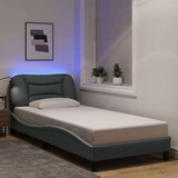  Okvir kreveta s LED svjetlima svjetlosivi 80x200 cm od tkanine | shoptok.hr
