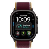 Apple watch ultra 4 gps + cellular 49mm black titanium case with burgundy trail loop - s/m (MJC34SE/A) Cene