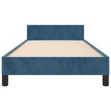  Posteljni okvir z vzglavjem temno moder 80x200 cm žamet | Shoptok.si