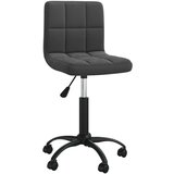 vidaXL Okretna blagovaonska stolica crna baršunasta | shoptok.hr