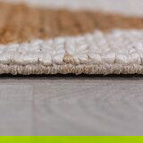 Flair Rugs Ročno tkan tekač iz mešanice jute v beli in naravni barvi 80x230 cm Effie Diamond – | Shoptok.si