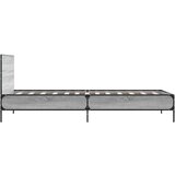 vidaXL Posteljni okvir siva sonoma 90x190 cm inženirski les in kovina, (21128445) | Shoptok.si