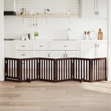  Vrata za pse s vratašcima 6 panela sklopiva 300 cm drvo topole Smeđa 50 x 60 x 2 cm | shoptok.hr