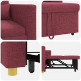 SOFA na razvlačenje Singl boja crnog vina 90 x 165 x 87 cm | shoptok.hr