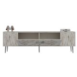 Hanah home tv polica Dekop2 ephesus marble silver