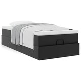 vidaXL Otomanski okvir kreveta s madracem crni 90x190 cm umjetna koža Cijene