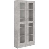  Vitrina siva boja betona 82,5x30,5x185,5 cm konstruirano drvo | Eponuda.com