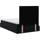  Krevet od pjene s madracem i LED-om Crna 120 x 200 cm Baršun - Crna 120 x 200 cm Prošiveno gumbima | shoptok.hr