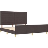  Postelja Temno Rjava 180x200 cm Tkanina, (22049797) | Shoptok.si