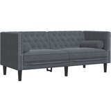  3-dijelni set sofa Chesterfield tamnosivi baršunasti | Eponuda.ba