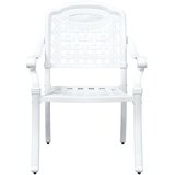  3-delni vrtni bistro set belo lito aluminij, (22015342) | Shoptok.si
