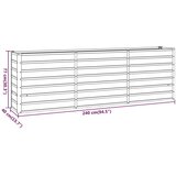 vidaXL Vrtna greda siva 240x40x77 cm vremensko odporno jeklo | Shoptok.si