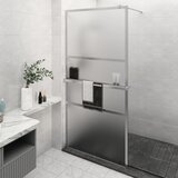 The Living Store pregrada za tuš s polico krom 115x195 cm esg steklo in aluminij - stena za tuš, (21751432) | Shoptok.si