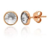 Victoria Cruz basic crystal rose gold mindjuše sa swarovski kristalom ( a3331-07st ) | ePonuda.com
