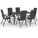  7-dijelni vrtni blagovaonski set crni | shoptok.hr