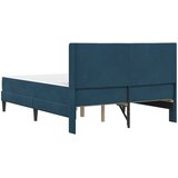  Okvir kreveta s madracem s uzglavljem Plava 160 x 200 cm Baršun | shoptok.hr