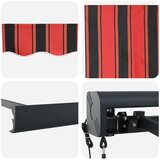 Tenda na uvlačenje narančasto-smeđa 4 x 3 m tkanina i aluminij | shoptok.hr