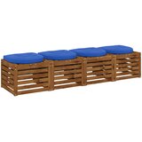  Jastučići za sjedalo od 4 dijela 4 kom. 100% poliester Plava | shoptok.hr
