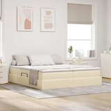 Krevet s madracem i skladištem Krema 180 x 200 cm Poliester | Eponuda.com