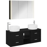  Set namještaja za kupaonicu 4 kom. Crni hrast | shoptok.hr