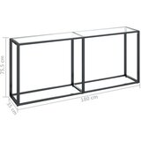 vidaXL Konzolni stol prozirni 180 x 35 x 75,5 cm od kaljenog stakla | shoptok.hr