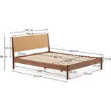 Kave Home Temno rjava zakonska postelja z letvenim dnom 160x200 cm Elan – | Shoptok.si
