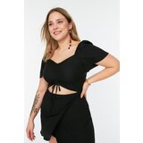 Trendyol Curve Black Ruffle and Cutout Detailed Woven Dress | ePonuda.com