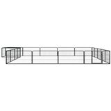  Ograda za pse s 20 panela crna 100 x 50 cm čelik obložen prahom | Eponuda.ba
